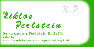 miklos perlstein business card